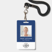 Benutzerdefiniertes Foto Logo Moderne, stilvolle N Ausweis (Vorderseite mit Lanyard)