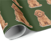 Benutzerdefiniertes Foto-Logo-Muster dunkelgrün Geschenkpapier (Rolleneckpunkt)