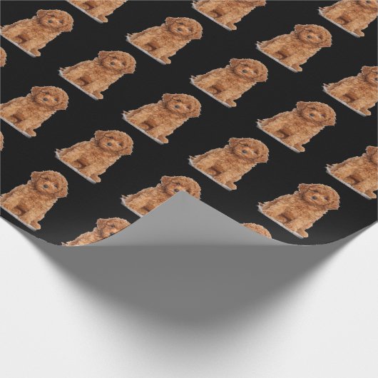 Benutzerdefiniertes Foto-Logo-Muster schwarz Geschenkpapier (Ecke)