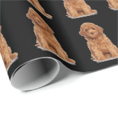 Benutzerdefiniertes Foto-Logo-Muster schwarz Geschenkpapier (Rolleneckpunkt)