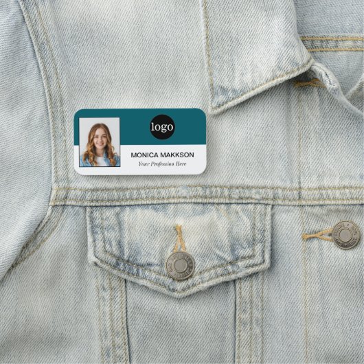 Benutzerdefiniertes Foto, Logo, Name - Farbe bearb Namensschild (Beispiel)