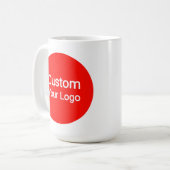 Benutzerdefiniertes Foto & Logo  | Personalisiert Kaffeetasse (Vorderseite Links)