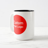 Benutzerdefiniertes Foto & Logo  | Personalisiert Zweifarbige Tasse (Vorderseite Links)