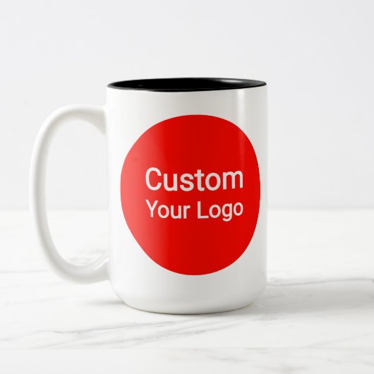 Benutzerdefiniertes Foto & Logo  | Personalisiert Zweifarbige Tasse (Links)