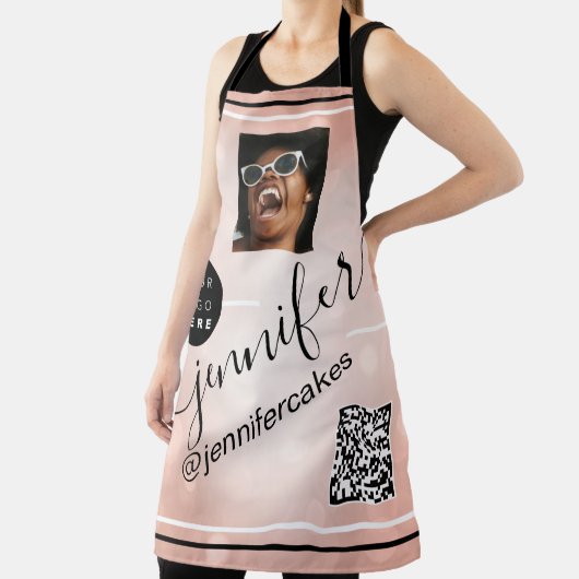 Benutzerdefiniertes Foto-Logo QR Menü CODE Restaur Schürze (InSitu)