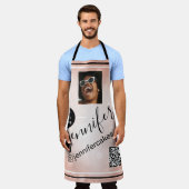 Benutzerdefiniertes Foto-Logo QR Menü CODE Restaur Schürze (Getragen)