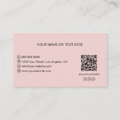 Benutzerdefiniertes Foto-Logo QR Rosa Bäckerei Visitenkarte (Rückseite)