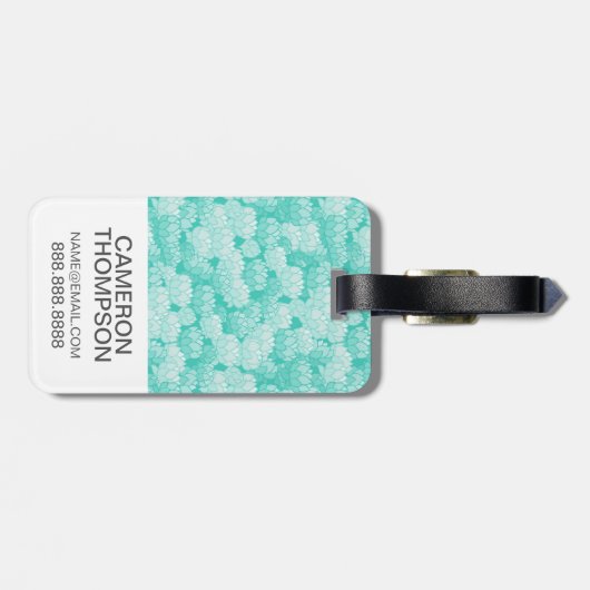 Benutzerdefiniertes Foto Lotus-Muster 2 Gepäckanhänger (Rückseite horizontal)