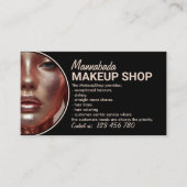 Benutzerdefiniertes Foto-Makeup im Schwarz-Moderne Visitenkarte (Vorderseite)
