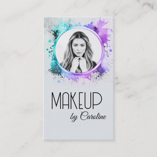 Benutzerdefiniertes Foto Makeust Farbrahmen für Kü Visitenkarte (Vorderseite)