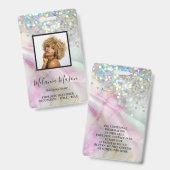 Benutzerdefiniertes Foto - marbelierter Holografis Ausweis (Vorder- & Rückseite)