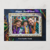 Benutzerdefiniertes Foto 💚 💜 Mardi Gras Magic Postkarte (Vorderseite)