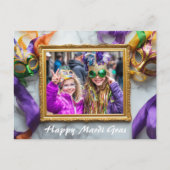 Benutzerdefiniertes Foto 💚 💜 Mardi Gras Magic Postkarte (Vorderseite)