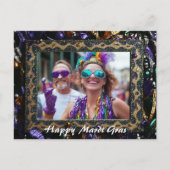 Benutzerdefiniertes Foto 💚 💜 Mardi Gras Magic Postkarte (Vorderseite)