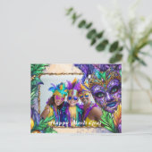 Benutzerdefiniertes Foto 💚 💜 Mardi Gras Magic Postkarte (Stehend Vorderseite)