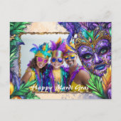 Benutzerdefiniertes Foto 💚 💜 Mardi Gras Magic Postkarte (Vorderseite)