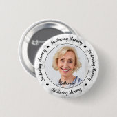 Benutzerdefiniertes Foto-Marmor in einem Memorial Button (Vorne & Hinten)