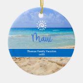 Benutzerdefiniertes Foto Maui Beach Ornament (Vorne)