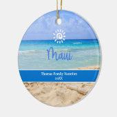 Benutzerdefiniertes Foto Maui Beach Ornament (Links)
