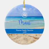 Benutzerdefiniertes Foto Maui Beach Ornament (Hinten)