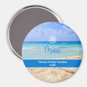 Benutzerdefiniertes Foto Maui Strand  Magnet (Vorderseite/Rückseite)