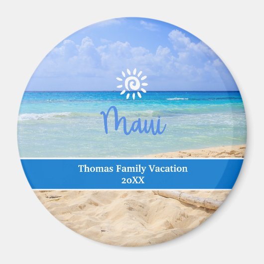 Benutzerdefiniertes Foto Maui Strand  Magnet (Vorne)
