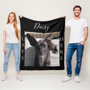 Benutzerdefiniertes Foto 'Mein Haustier liegt hier Fleecedecke