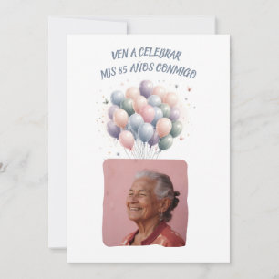 Benutzerdefiniertes Foto Meine 85 Jahre - 85 Years Einladung