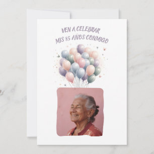 Benutzerdefiniertes Foto Meine 85 Jahre - 85 Years Einladung