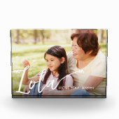 Benutzerdefiniertes Foto-Meldungsname Lola-Script Fotoblock (Vorderseite)