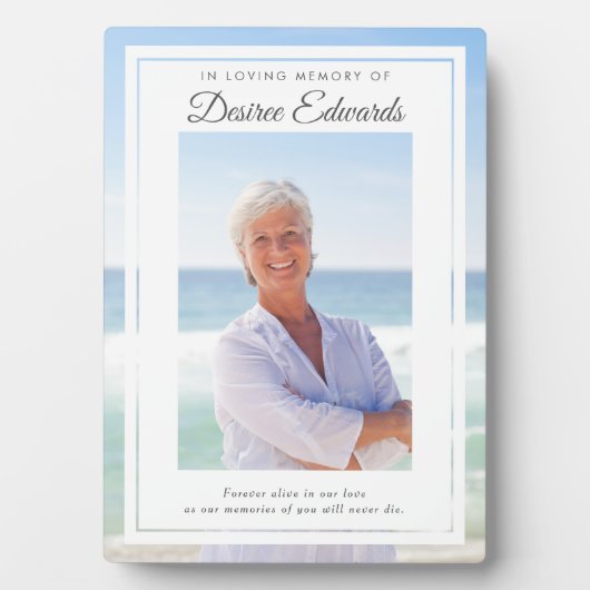 Benutzerdefiniertes Foto-Memorial für das Verliebe Fotoplatte (Vorderseite)