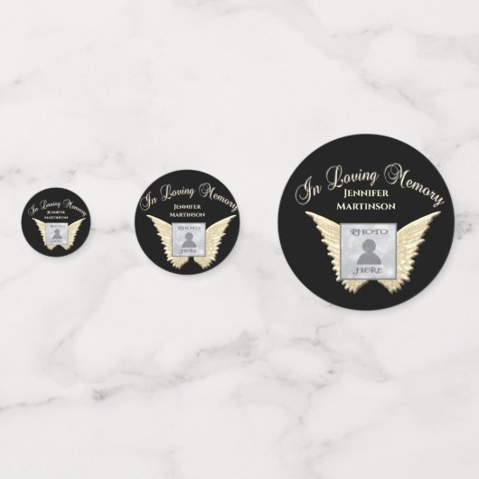 Benutzerdefiniertes Foto-Memorial für den liebende Konfetti (Vorderseiten)