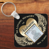 Benutzerdefiniertes Foto-Memorial im Herzen der Er Schlüsselanhänger (Vorderseite)
