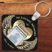 Benutzerdefiniertes Foto-Memorial im Herzen der Er Schlüsselanhänger (Rückseite)