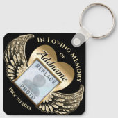 Benutzerdefiniertes Foto-Memorial im Herzen der Er Schlüsselanhänger (Rückseite)