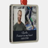 Benutzerdefiniertes Foto Memorial Keepake für imme Ornament Aus Metall (Rechts)