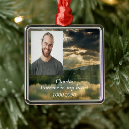 Benutzerdefiniertes Foto Memorial Keepake für imme Ornament Aus Metall