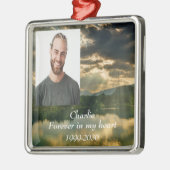 Benutzerdefiniertes Foto Memorial Keepake für imme Ornament Aus Metall (Links)
