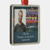Benutzerdefiniertes Foto Memorial Keepake für imme Ornament Aus Metall (Rechts)