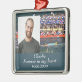 Benutzerdefiniertes Foto Memorial Keepake für imme Ornament Aus Metall (Links)