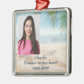 Benutzerdefiniertes Foto Memorial Keepake für imme Ornament Aus Metall (Links)