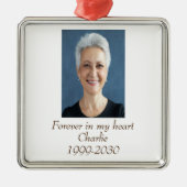 Benutzerdefiniertes Foto Memorial Keepake für imme Ornament Aus Metall (Vorne)