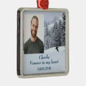 Benutzerdefiniertes Foto Memorial Keepake für imme Ornament Aus Metall (Rechts)