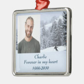 Benutzerdefiniertes Foto Memorial Keepake für imme Ornament Aus Metall (Links)