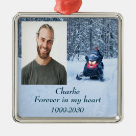 Benutzerdefiniertes Foto Memorial Keepake für imme Ornament Aus Metall