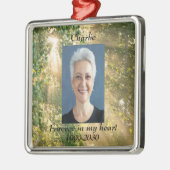 Benutzerdefiniertes Foto Memorial Keepake für imme Ornament Aus Metall (Links)