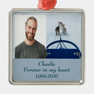 Benutzerdefiniertes Foto Memorial Keepake für imme Ornament Aus Metall