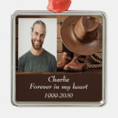 Benutzerdefiniertes Foto Memorial Keepake für imme Ornament Aus Metall (Vorne)