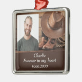 Benutzerdefiniertes Foto Memorial Keepake für imme Ornament Aus Metall (Links)
