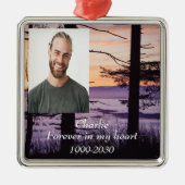 Benutzerdefiniertes Foto Memorial Keepake für imme Ornament Aus Metall (Vorne)